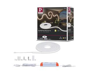 Paulmann 70964 Strip MaxLED Flow 52 W, juego básico strip LED, regulable, 5 m, blanco, plástico 2700 K blanco cálido