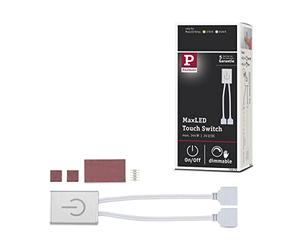 Paulmann 70975 Strip MaxLED Touch Switch máx. 144 W, regulable, tira de luz, plateado, cinta de luz, metal, cinta de LED