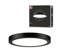 Paulmann 70984 Panel LED Abia, 300mm, blanco cálido, redondo, incl. lámpara de techo 1x22W, negro mate, plástico, lámpara para sala de estar 2700K
