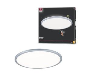 Paulmann 70992 Panel LED Atria Shine 420mm 3-Step-Dim redondo incl. 1x22 W regulable cromo blanco cálido mate plafón de plástico 3000 K