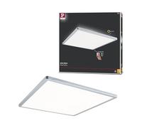 Paulmann 70995 Panel LED Atria Shine 420x420mm 3-Step-Dim angular incl. 1x22 W regulable cromo blanco cálido mate plafón de plástico 3000 K