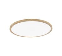 Paulmann 71034 Panel LED Atria Shine plafón con Backlight redondo IP44 22W 2300lm 420mm acabado madera plástico 4000K luminaria de baño