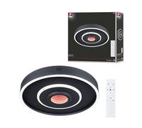 Paulmann 71039 Spaceglow-Lámpara de Techo (320 LM, 400 mm, 230 V, 22 W), Color Negro Mate Regulable