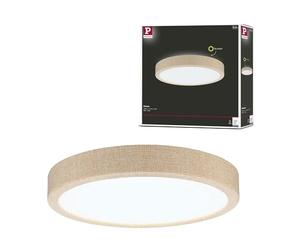 Paulmann 71054 Panel LED Cosara redondo 15W IP44 1300lm 300mm plafón en beige plástico/tela 4000K, luminaria de baño