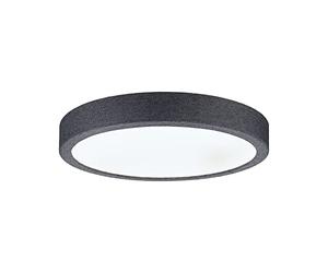 Paulmann 71055 Panel LED Cosara redondo 15W IP44 1300lm 300mm plafón en gris oscuro plástico/tela 4000K, luminaria de baño