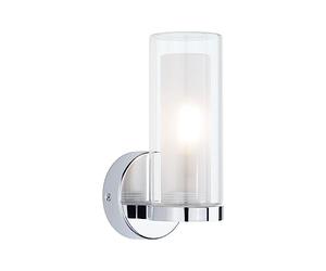 Paulmann 71076 Aplique Selection Bathroom Luena IP44 E14 230V máx. 20W regulable cromo, cristal, luminaria de baño de una llama