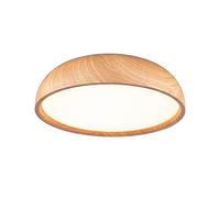 Paulmann 71083 Plafón LED Selection Bathroom Oka IP44 White Switch 950lm 230V 24W, óptica de madera, luminaria de baño