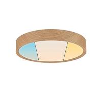 Paulmann - Tega LED Lámpara de Techo IP44 Blanco/Madera