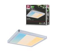 Paulmann 71265-Panel LED Atria Shine IP44, Cuadrado, 190 x 190 mm, 8 W, 1160 LM, 3000 - 6500 K, Color Cromo Mate
