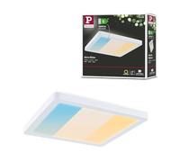 Paulmann 71266-Panel LED Atria Shine IP44, Cuadrado, 190 x 190 mm, 8 W, 1160 LM, 3000-6500 K, Color Blanco