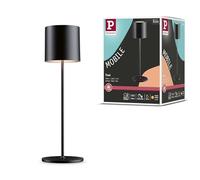 Paulmann 76998 Luminaria de sobremesa con batería LED Tuni IP44 2700 K negro mate Mobile luminaria de sobremesa regulable 2,8 W USBC