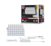Paulmann 78872 Strip LED MaxLED 500 set básico SmartHomeZigbee TunableWhite 3m IP44 17W 230/24V 1530lm plateado, tira luz LED, resistente salpicaduras