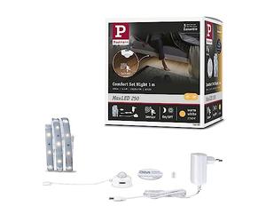 Paulmann 78893 Strip LED MaxLED 250 Night Comfort juego básico 1m 300lm 30LED/m 12VA incl. 1x4 W, tira de luz, blanco, plástico 2700 K