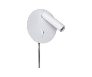 Paulmann 78917 LED aplique Tabari redondo incl. 1x3,2 Watt aplique de lectura blanco, cromo aplique de lectura de metal 3000 K