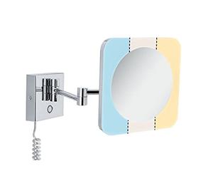 Paulmann 78933 LED lámpara de techo espejo cosmético Jora IP44 Interruptor blanco 270lm 230V 3,3W cromo, blanco, espejo metal angular, acrílico 2700 K