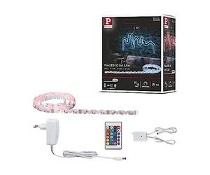 Paulmann 78964 Strip LED FlexLED 3D, juego básico 1,5 m RGB incl. 1x11 W, regulable, tira de luz, blanco, cinta de luz, plástico, cinta de LED