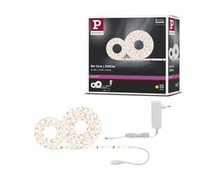 Paulmann 78973 Juego de strip SimpLED 7,5 m, strip LED 20 W, tira de luz 3000 K blanco cálido, cinta de luz con recubrimiento