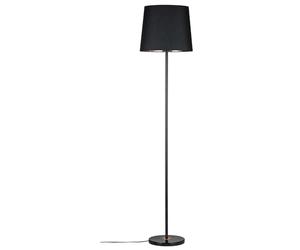 Paulmann 79612 Luminaria de pie Neordic Enja máx. 1x20 W, luminaria de pie para lámparas E27, lámpara de pie con pantalla de tela, color negro/cobre 230 V, sin fuente de luz