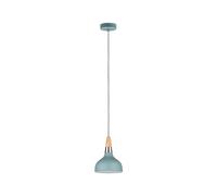 Paulmann 79652 Luminaria Colgante Neordic Juna 160 mm máx. 1x20 W, para E14, lámpara de Techo, Verde Satinado/Cobre/Madera 230 V, sin Fuente de luz