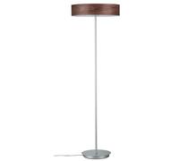 Paulmann 79685 Luminaria de pie Neordic Liska máx. 3x20 W, para lámparas E27, lámpara con pantalla de madera oscura/cromo mate 230 V sin fuente de luz