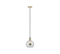 Paulmann 79725 Luminaria colgante Neordic Esben máx. 1x20 W, para E27, lámpara de techo, claro/latón mateado 230 V cristal/metal, sin fuente de luz