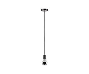 Paulmann 79754 Luminaria colgante Larus máx. 60 W IP44, lámpara colgante, cromo negro, lámpara suspendida, metal, luminaria suspendida E27