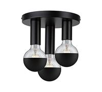 Paulmann 79761 Luminaria de techo Neordic Skogen redonda, máx. 3x20 W, lámpara de techo, negro, lámpara para sala de estar, metal, lámpara para pasillo E27
