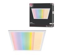 Paulmann 79809 Panel LED Amaris 595x295mm RGBW Smart Home Zigbee rect., incl. lámpara techo 1x35W, regulable, blanco mate, metal, lámpara salón 2700K