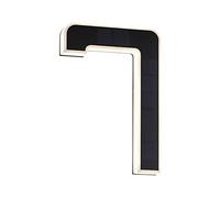 Paulmann 79848 Número de casa 7 LED Solar IP44, blanco cálido, batería intercambiable incl. 1x0,2 W, luminaria solar, negro, lámpara solar, plástico, luz solar 3000 K