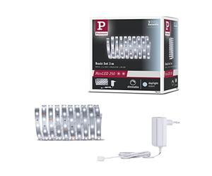 Paulmann 79856 Strip LED MaxLED 250 juego básico 3 m luz diurna IP20 incl. 1x24 W, strip, regleta, tira de luz 6500 K