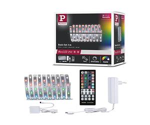 Paulmann 79864 LED Stripe MaxLED 250 basic set 3m 20W 810lm RGBW 36VA regulable tira de luz plástico 3000 K