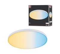 Paulmann 79895 Panel LED Velora Smart Home Zigbee 400mm, redondo, incl. 1x22W, regulable, Tunable White, control luz blanca, luminaria de techo, 2700K