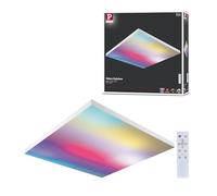 Paulmann 79906 LED Panel Velora Rainbow angular incl. 1x31 W regulable dynamicRGBW control de color lámpara de techo de metal blanco 3000 K