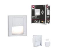 Paulmann 80003 - Empotrador de pared LED Tsaro cuadrado (80 x 36 mm, 1 W, 80 lm, 230 V, 2700 K), color cromado mate