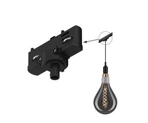 Paulmann 91387 Sistema ProRail3 Adaptador de péndulo Universal máx. 1.150W 230V Negro Riel de Techo de Metal y plástico