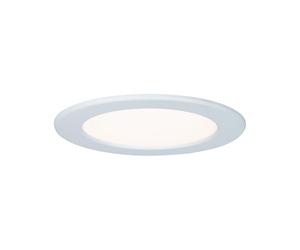 Paulmann 92062 Panel empotrable LED redondo incl. 1x12 W IP44, panel, blanco, luminaria de techo, plástico, lámpara para sala de estar 2700 K