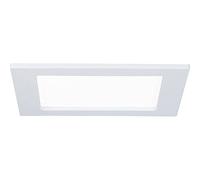 Paulmann 92065 Panel empotrable LED, plafón cuadrado 12 W luz 4000 K blanco neutro, panel LED blanco IP44 resistente a salpicaduras de agua, con fuente de luz incluida