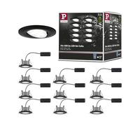 Paulmann 92462 luces LED de entrada de 10 x 6 W IP65 blanco, refl.r empotrado, negro, mat, puntos, tw, lámpara wp, 4000 K