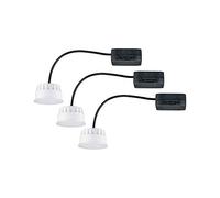 Paulmann 92472 Luminaria empotrable LED Choose módulo Coin, set de 3, redondo, 50mm 3x6W 3x470lm 230V 2700K, satinado, foco de techo, plástico