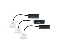 Paulmann 92478 Luminaria empotrable LED Choose módulo Coin, juego de 3, WhiteSwitch, redondo 3x6,5 W fuente de luz, satinado, foco, plástico 2700 K