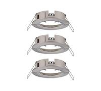 Paulmann 92479 Luminaria empotrable LED Choose Spot fijo, máx. 3x10 W, foco empotrable en el techo, acero mate, lámpara empotrable, aluminio
