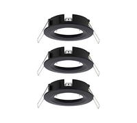 Paulmann 92481 Luminaria empotrable LED Choose Spot fijo, máx. 3x10 W, foco empotrable en el techo, negro mate, lámpara empotrable, aluminio