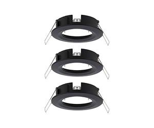 Paulmann 92481 Luminaria empotrable LED Choose Spot fijo, máx. 3x10 W, foco empotrable en el techo, negro mate, lámpara empotrable, aluminio