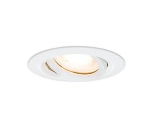 Paulmann 92897 Luminaria empotrable LED Nova, foco empotrable redondo, IP65 resistente a chorros de agua, juego completo de 1 ud., 7 W, incl. lámpara GU10, blanco, orientable