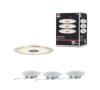 Paulmann 92917 Luminaria empotrable LED Premium Set Whirl redonda regulable LED 3x6W 150mm aluminio torn./sat. foco empotrable, luminaria empotrable