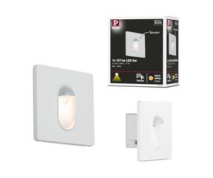 Paulmann 92923 Luminaria empotrable LED, aplique empotrable cuadrado incl. 1x2,7 W, foco empotrable, blanco, Spot, plástico, lámpara empotrable 2700 K
