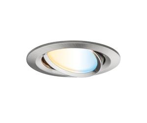 Paulmann 92961 Luminaria empotrable LED Nova Plus Smart Home Zigbee red., orientable 6 W Tunable White, reg., acero mate, Spot, aluminio-zinc 2700 K