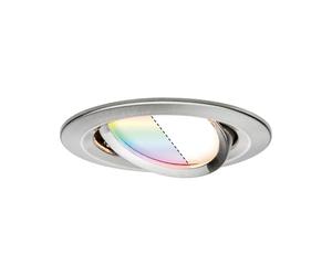 Paulmann 92964 Luminaria empotrable LED Nova Plus SmartHome Zigbee red., orientable 1x2,5 W RGBW reg., Spot, acero mate, aluminio-zinc, lámpara 2700 K