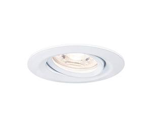 Paulmann 92970 Luminaria empotrable LED Nova Mini Plus Coin red., orientable 1x4,2 W EasyDim, blanco mate, lámpara aluminio, blanco cálido 2700 K 42 W
