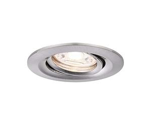 Paulmann 92972 Luminaria empotrable LED Nova Mini Plus Coin red., orientable 1x4,2 W EasyDim, acero mate, lámpara aluminio, blanco cálido 2700 K 42 W